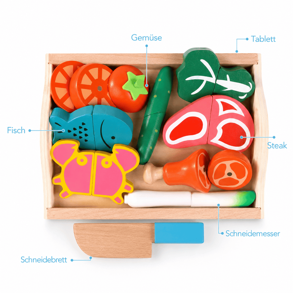 Montessoriland Montessori-Schneidelebensmittel-Set
