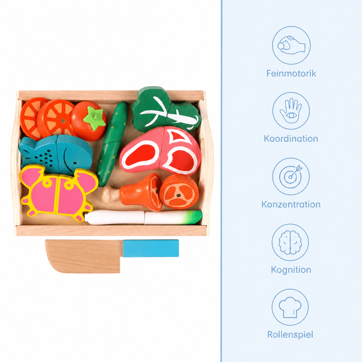 Montessoriland Montessori-Schneidelebensmittel-Set Bild