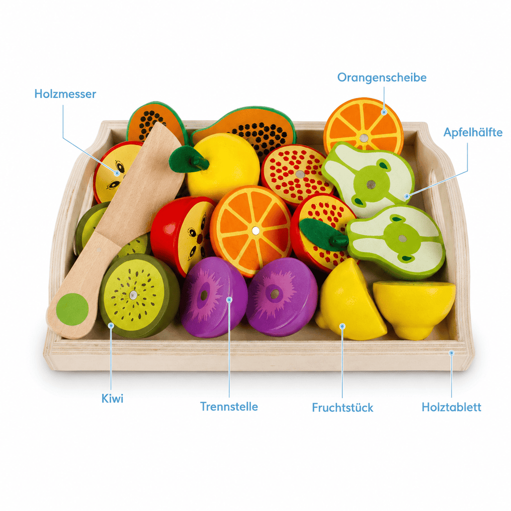 Montessoriland Montessori-Schneideobst-Set