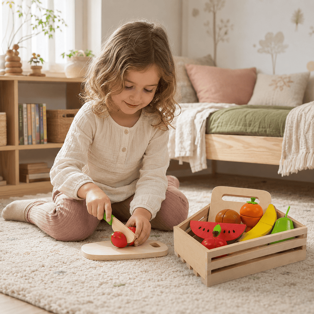 Montessoriland Montessori-Schneideobst-Set