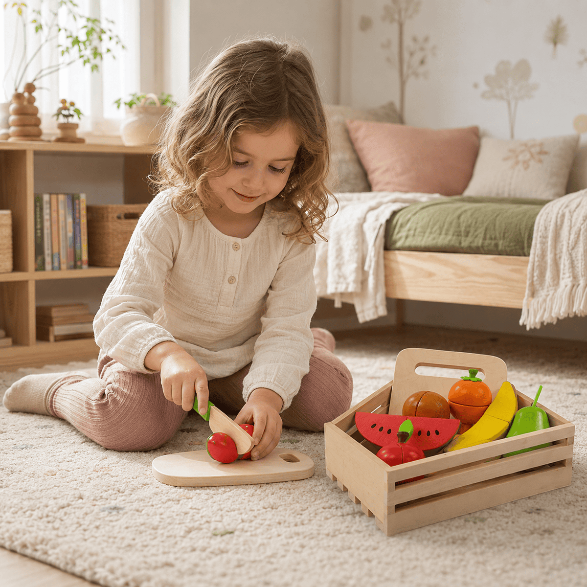 Montessoriland Montessori-Schneideobst-Set