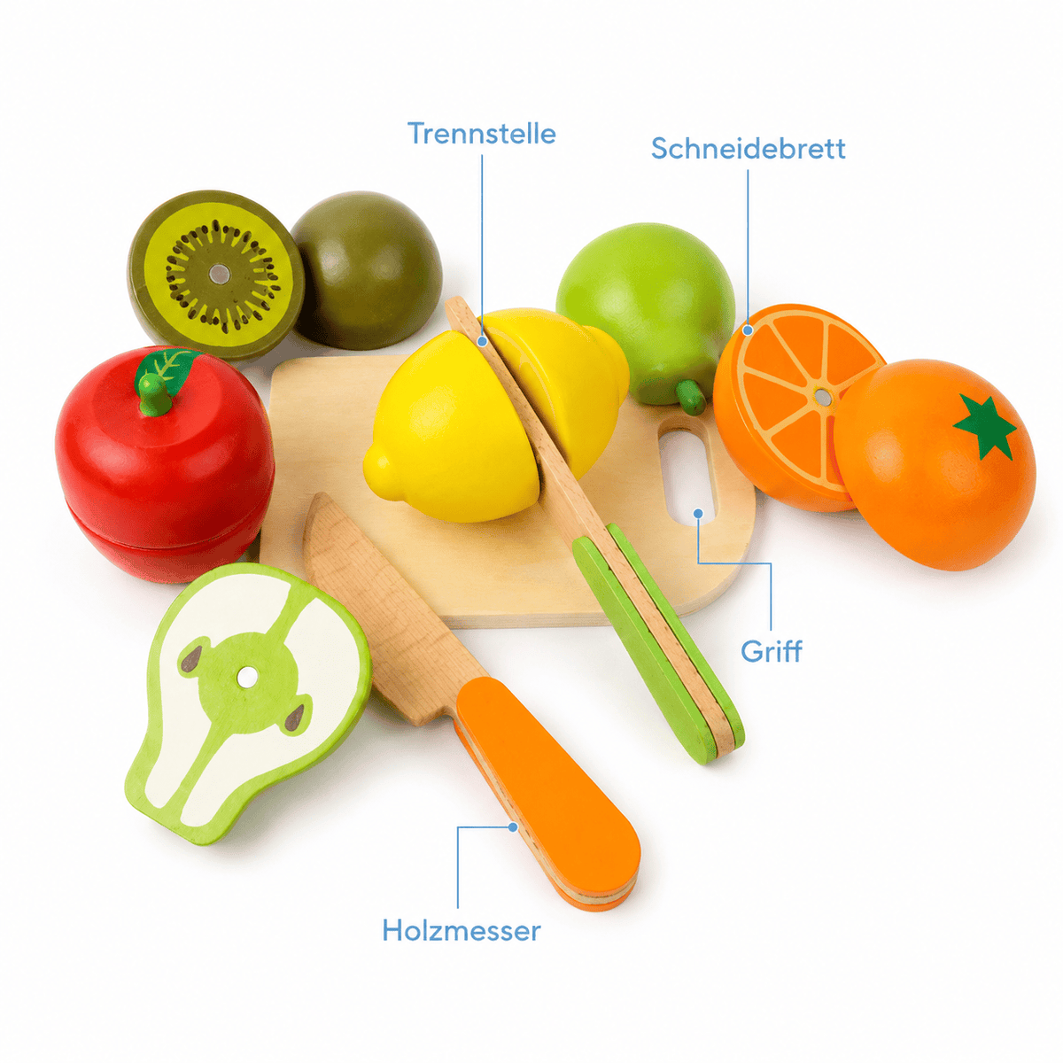 Montessoriland Montessori-Schneideobst-Set