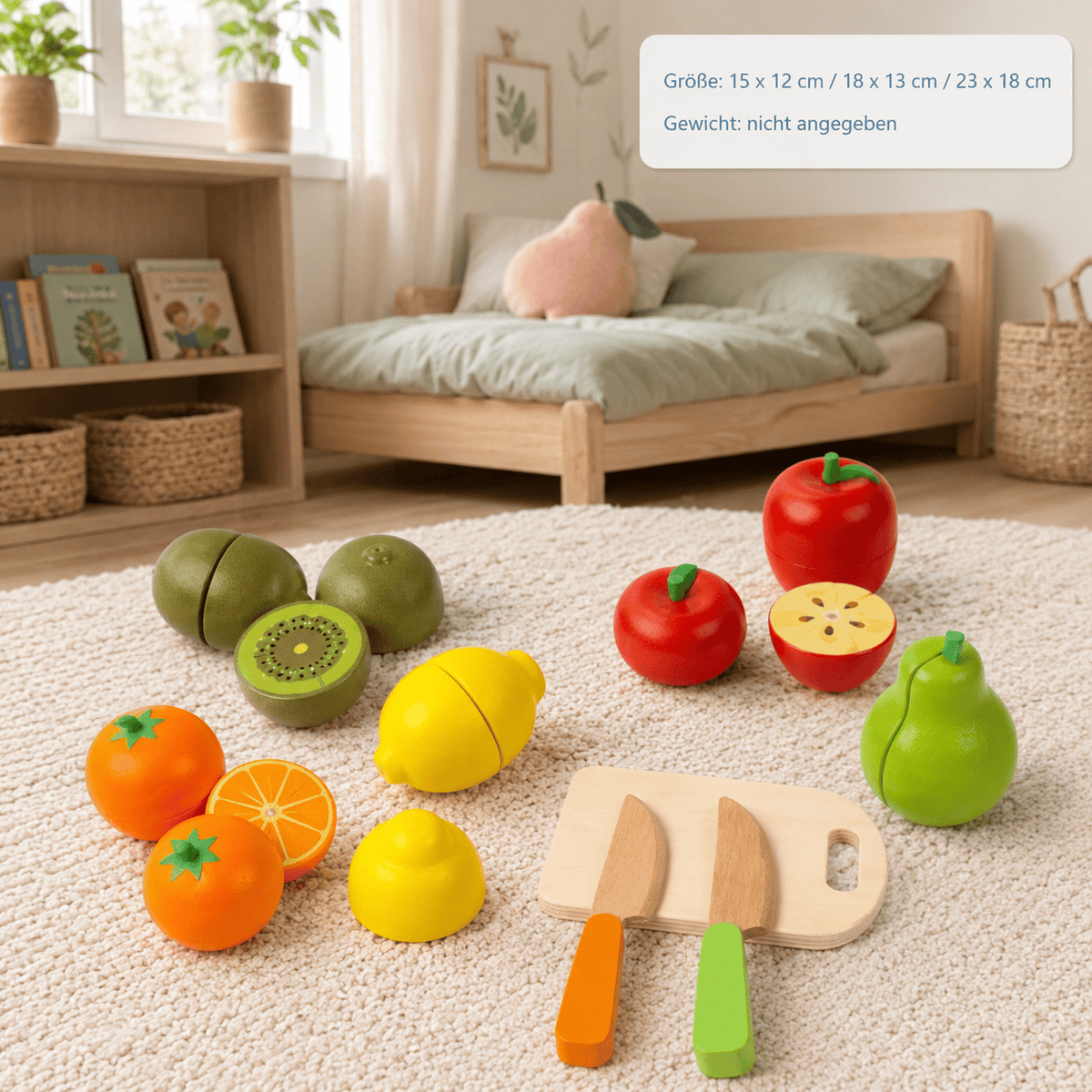 Montessoriland Montessori-Schneideobst-Set