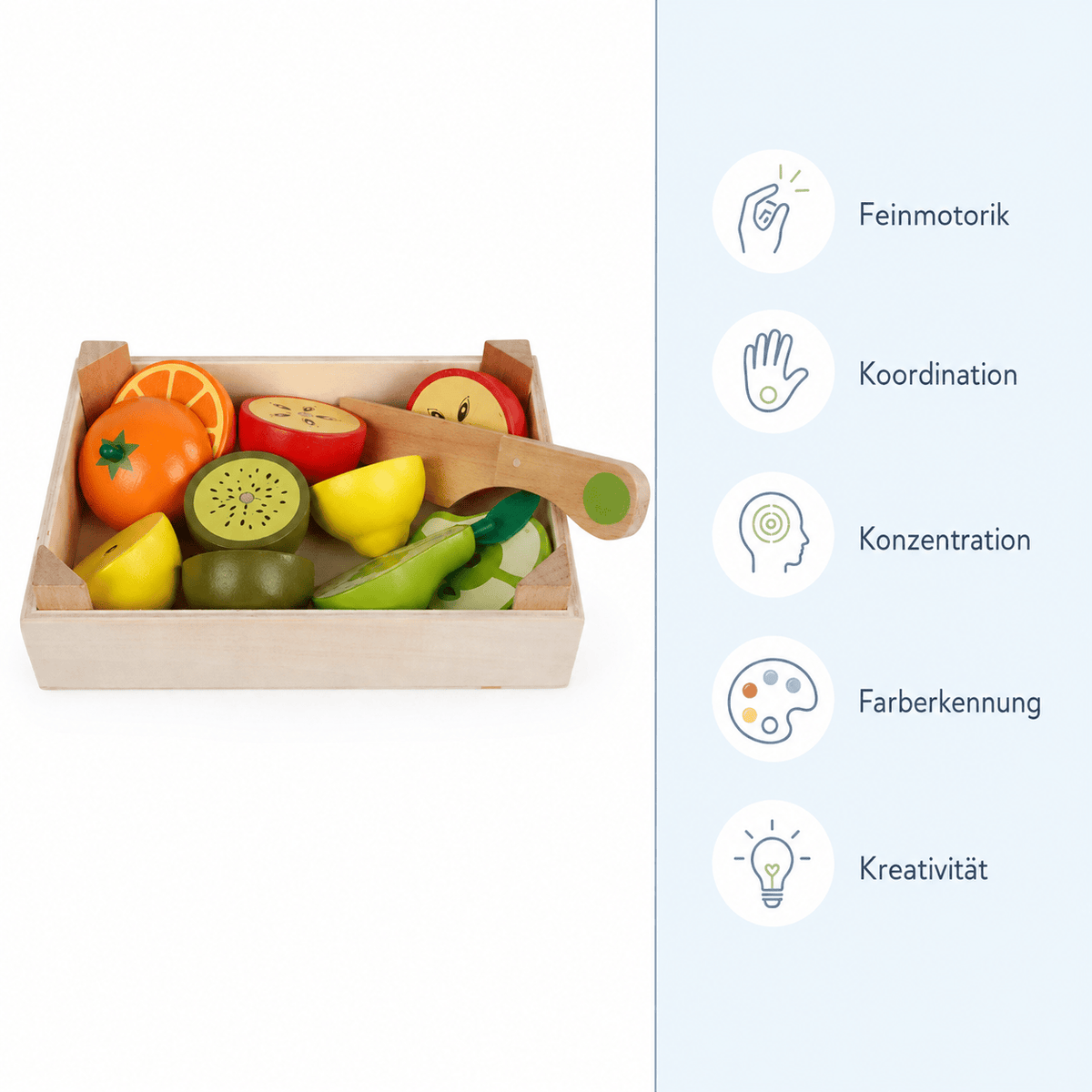 Montessoriland Montessori-Schneideobst-Set