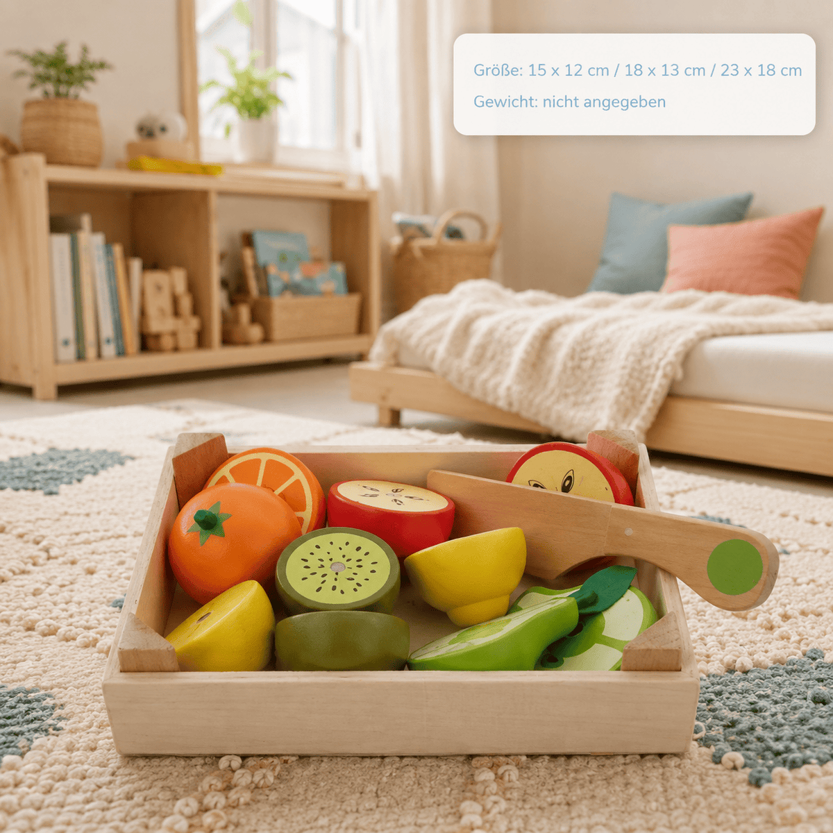 Montessoriland Montessori-Schneideobst-Set