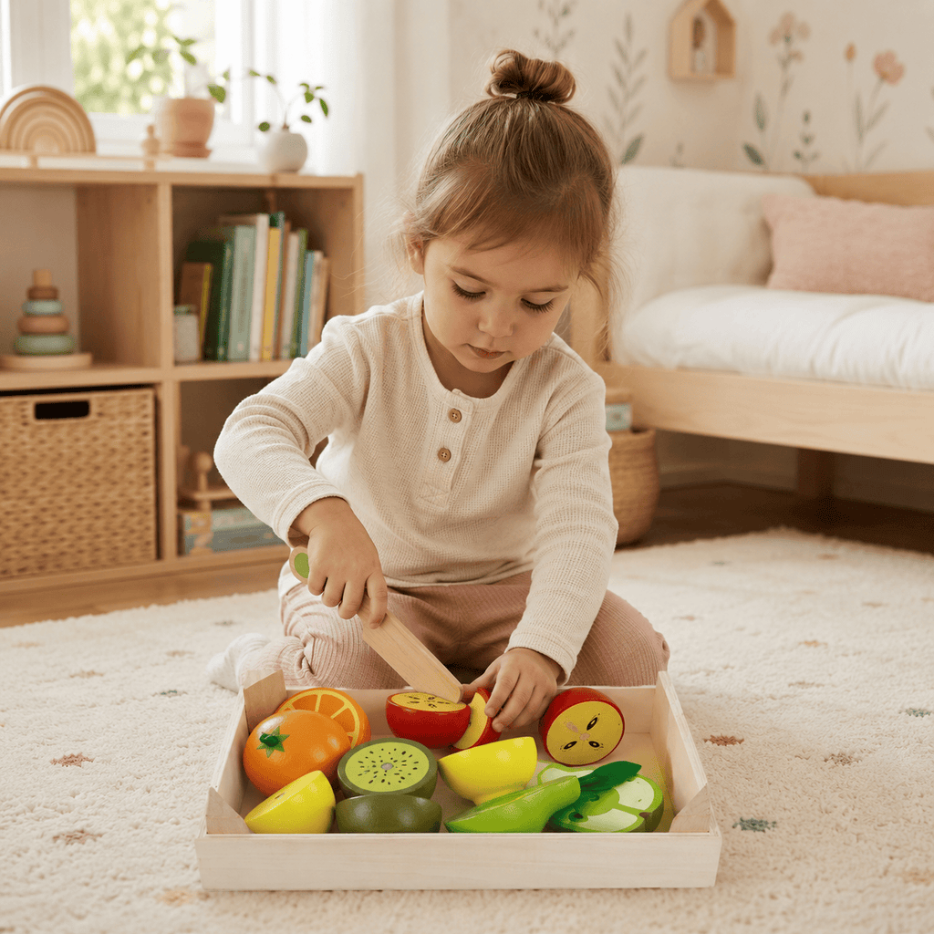 Montessoriland Montessori-Schneideobst-Set