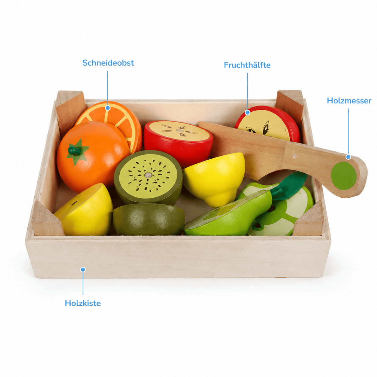 Montessoriland Montessori-Schneideobst-Set