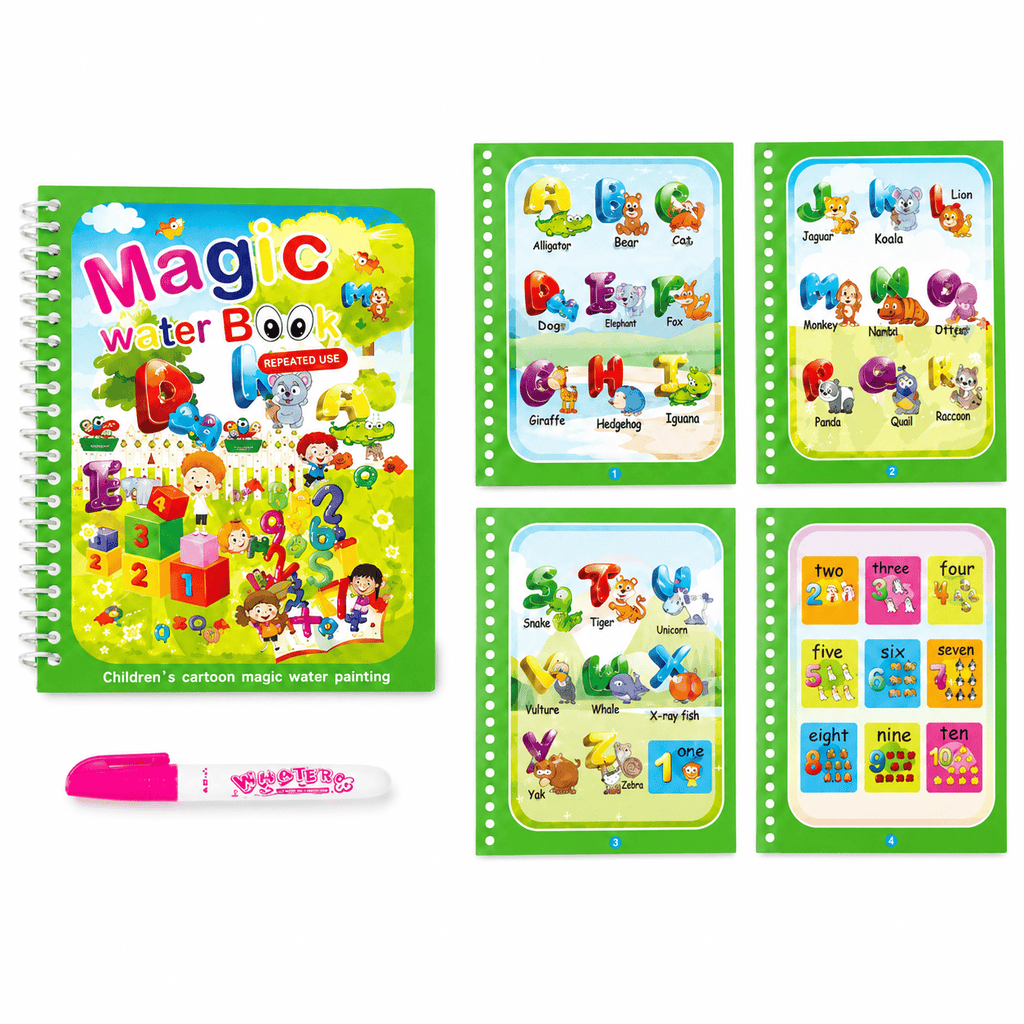 Montessoriland Montessori-Wassermalbuch mit ABC und Zahlen