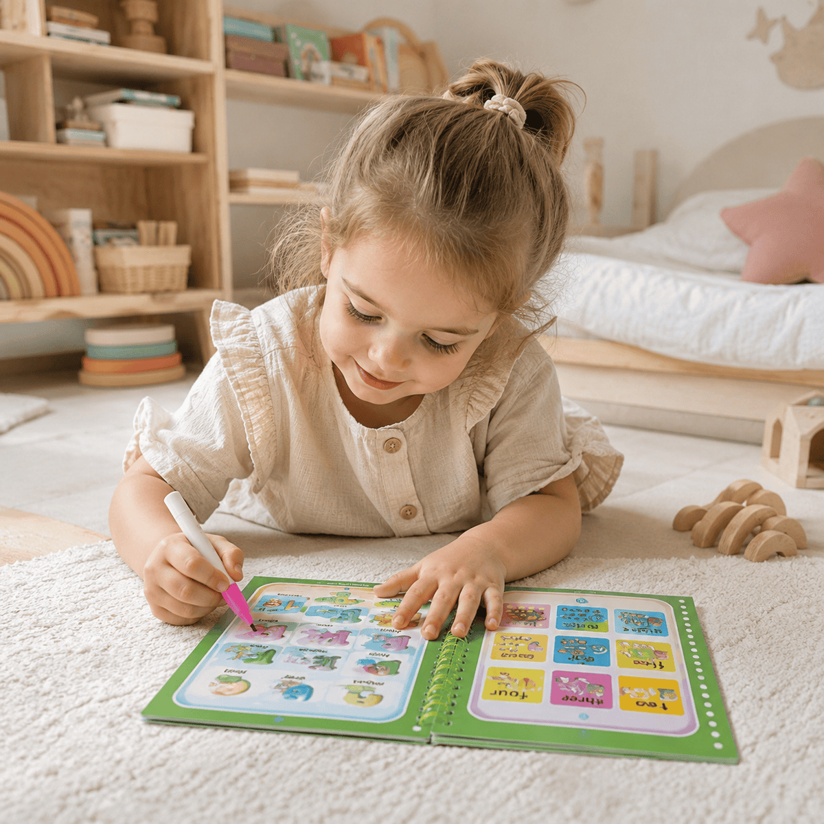 Montessoriland Montessori-Wassermalbuch mit ABC und Zahlen