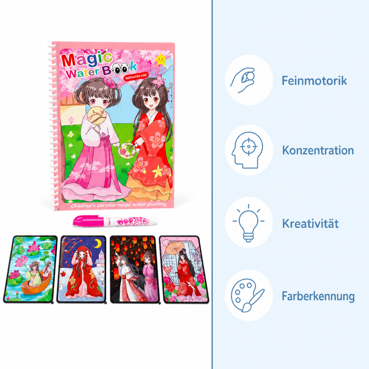 Montessoriland Montessori-Wassermalbuch mit asiatischen Motiven Bild