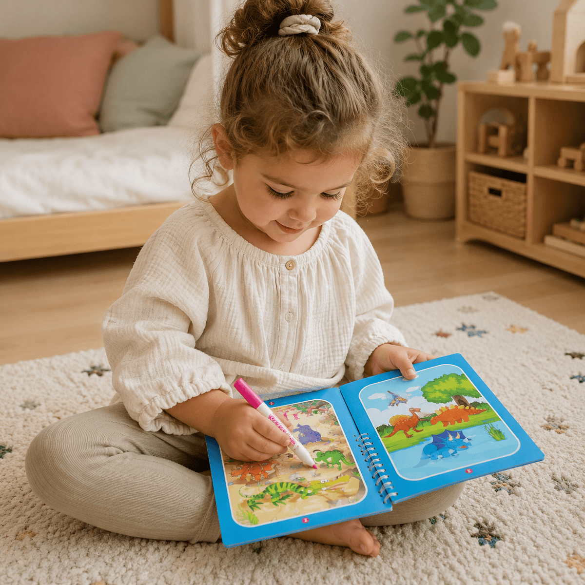 Montessoriland Montessori-Wassermalbuch mit Dinosauriern