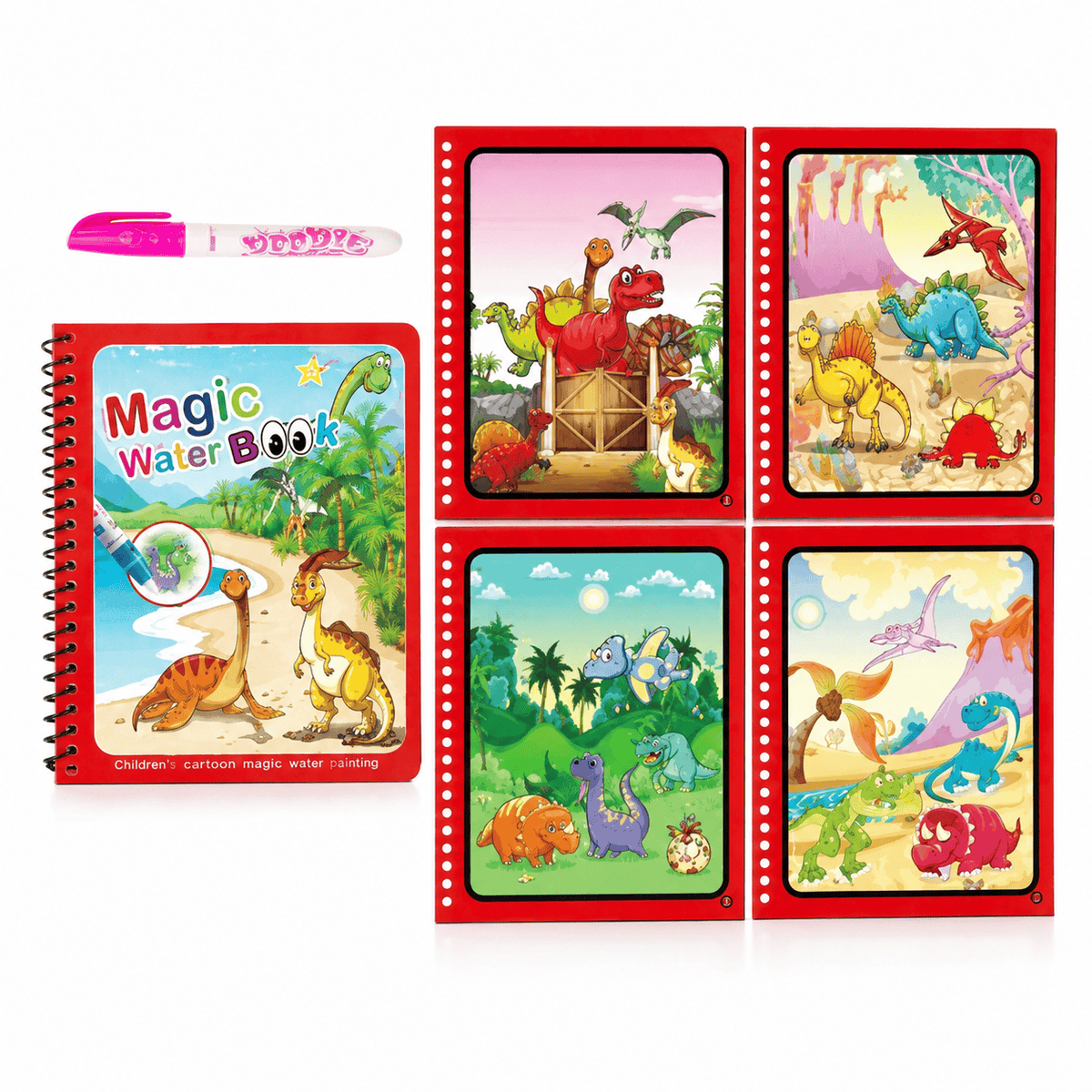 Montessoriland Montessori-Wassermalbuch mit Dinosauriern