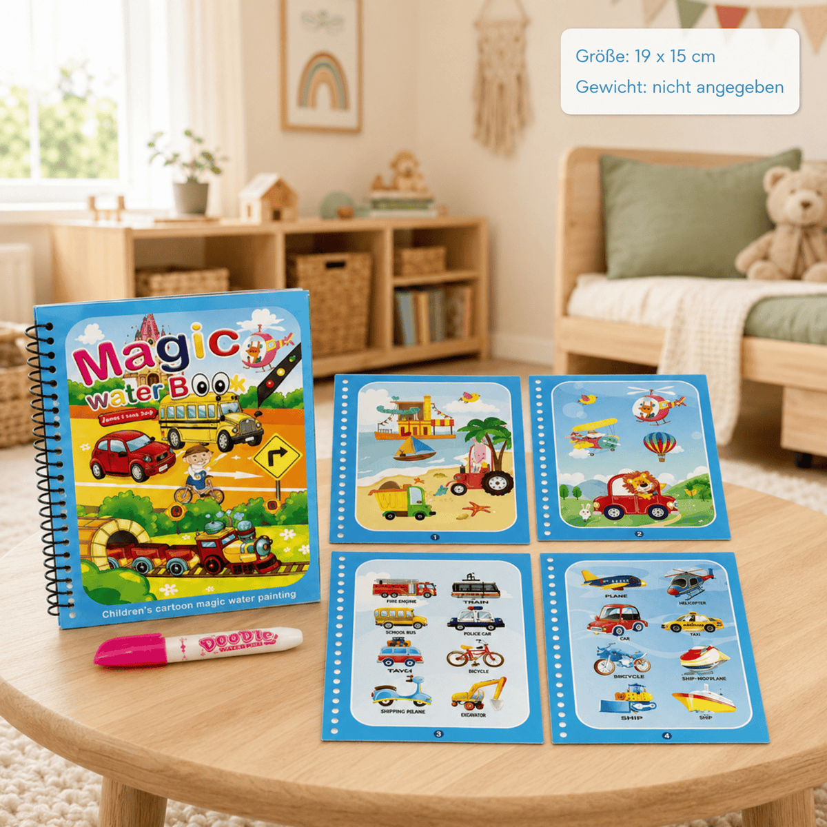 Montessoriland Montessori-Wassermalbuch mit Fahrzeugen
