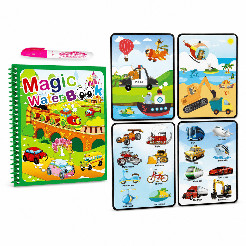 Montessoriland Montessori-Wassermalbuch mit Fahrzeugen