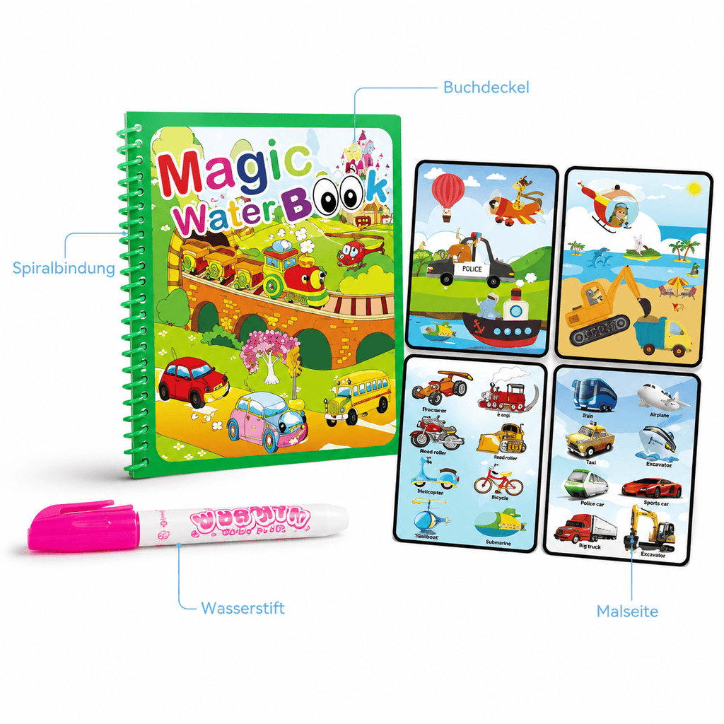 Montessoriland Montessori-Wassermalbuch mit Fahrzeugen