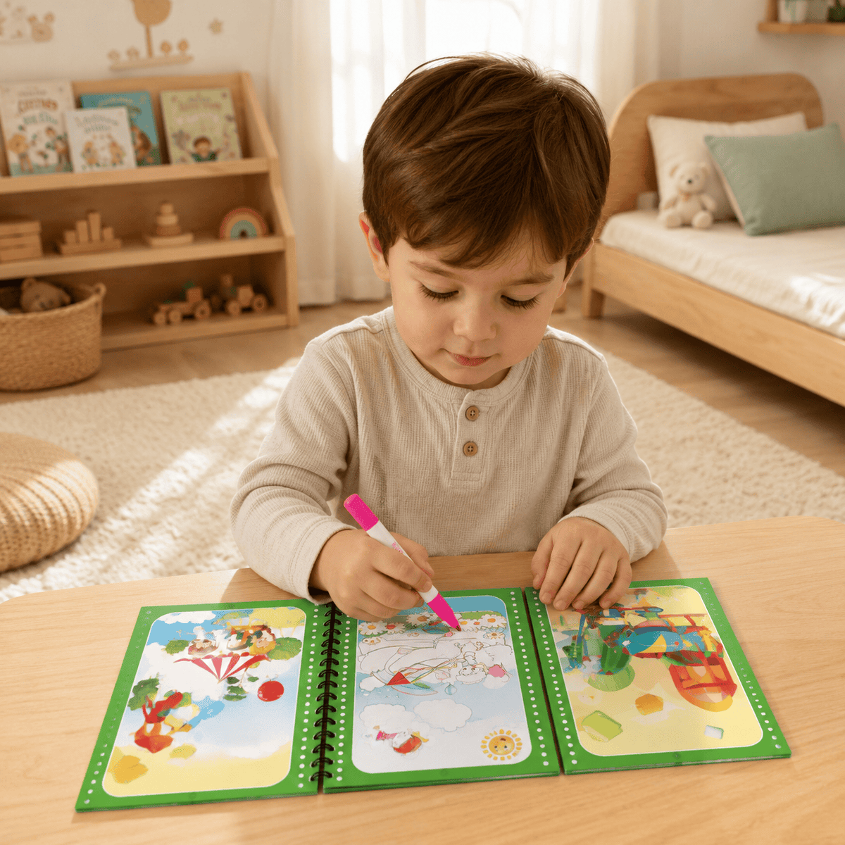 Montessoriland Montessori-Wassermalbuch mit Freizeitparkmotiven