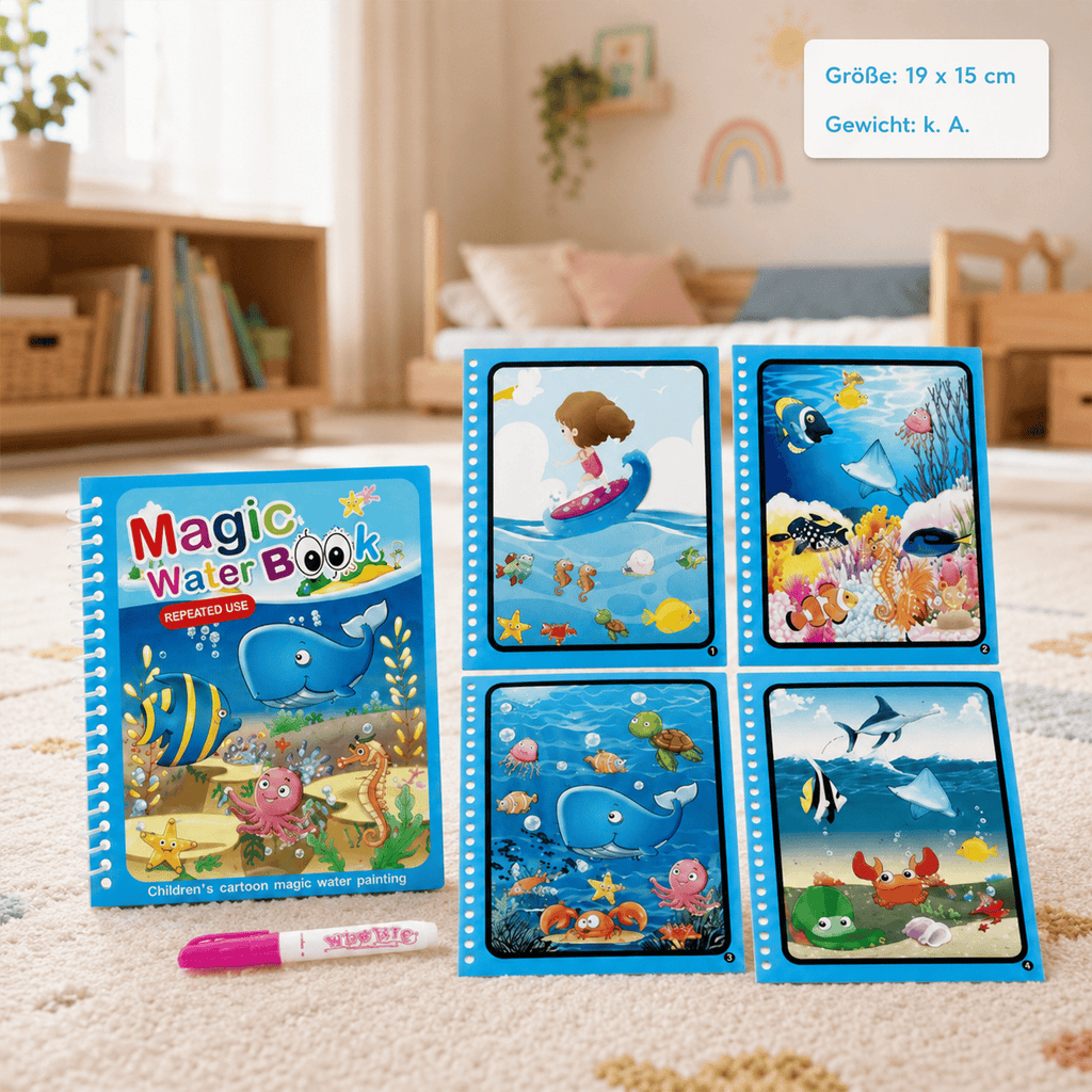 Montessoriland Montessori-Wassermalbuch mit Meeresmotiven