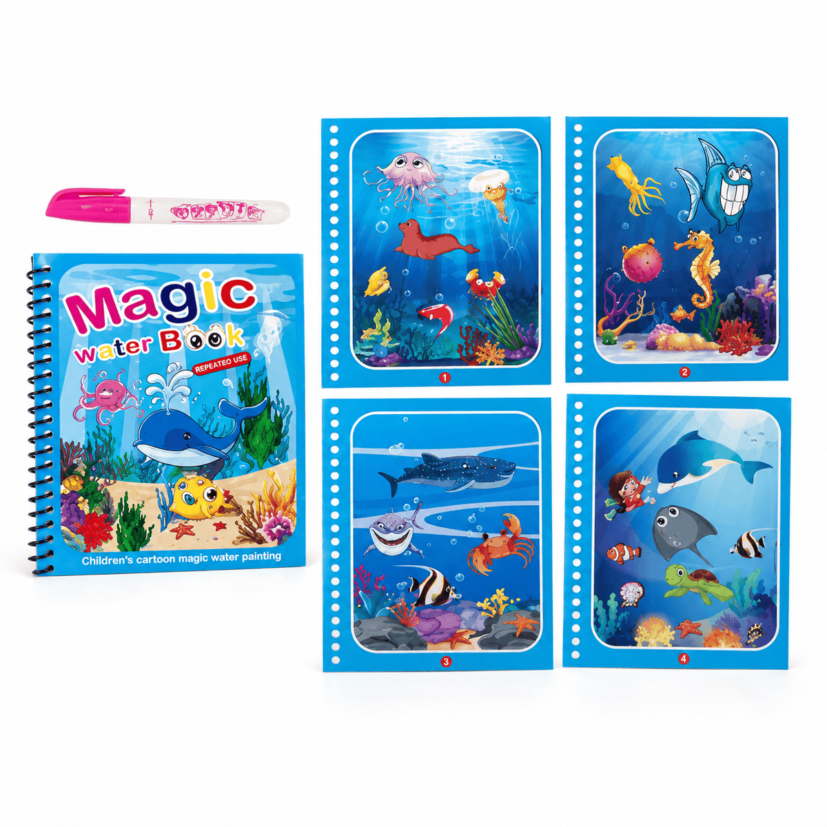 Montessoriland Montessori-Wassermalbuch mit Meeresmotiven