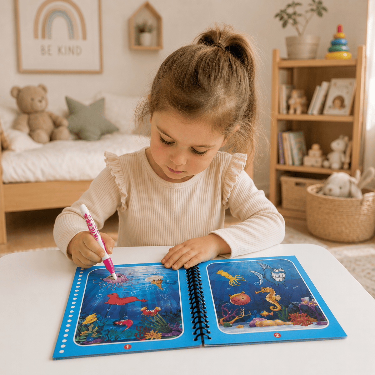 Montessoriland Montessori-Wassermalbuch mit Meeresmotiven