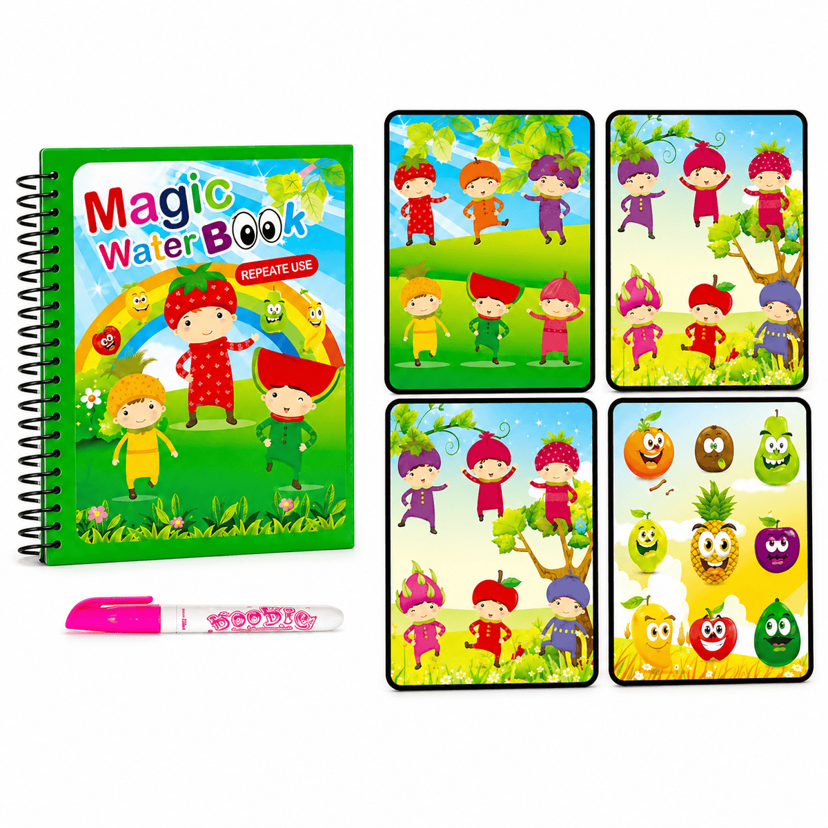 Montessoriland Montessori-Wassermalbuch mit Obstmotiven