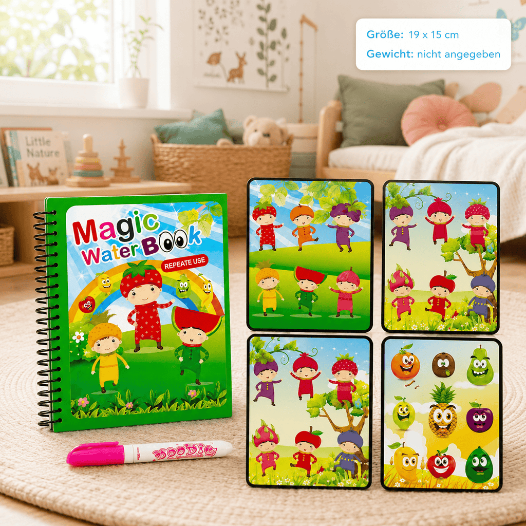 Montessoriland Montessori-Wassermalbuch mit Obstmotiven
