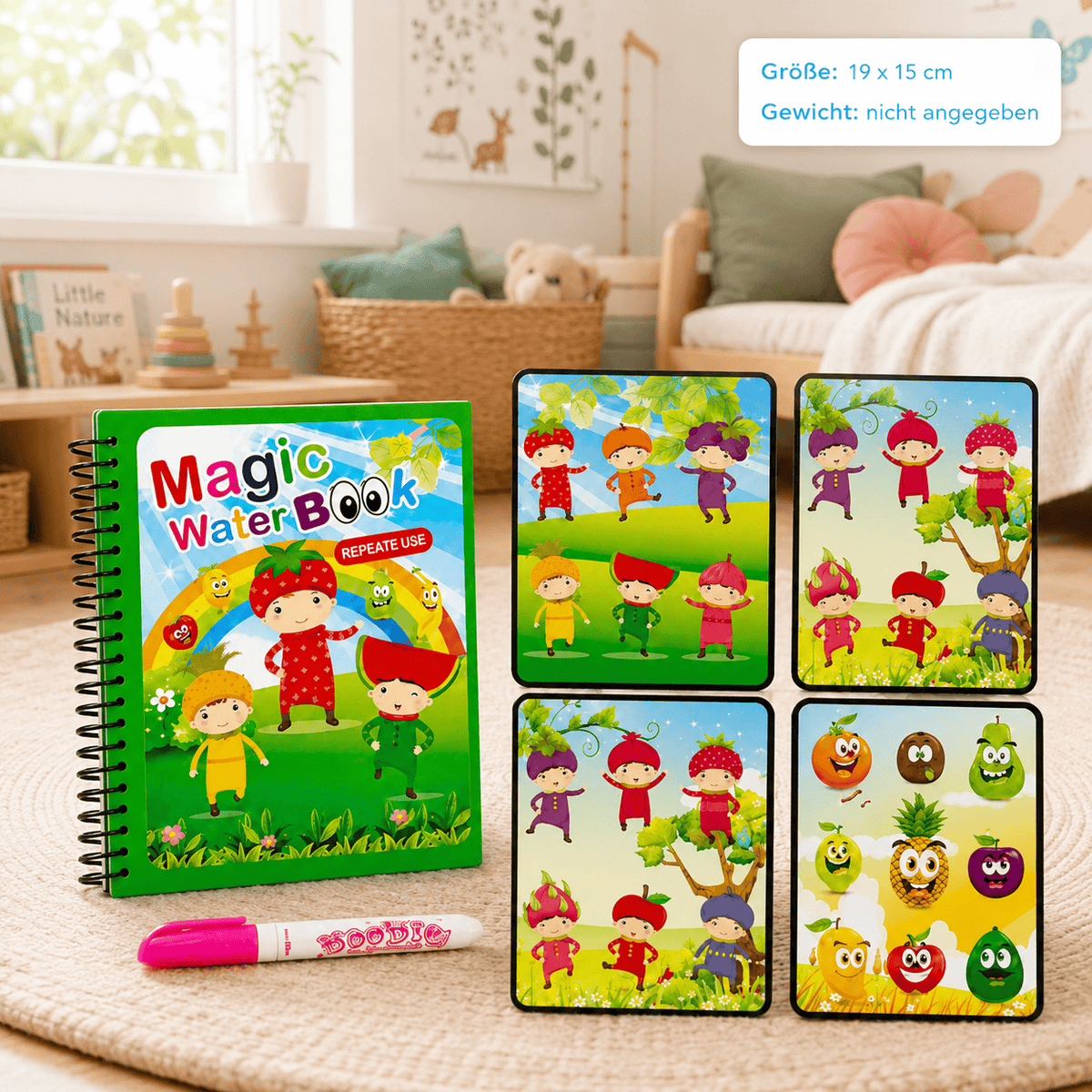 Montessoriland Montessori-Wassermalbuch mit Obstmotiven