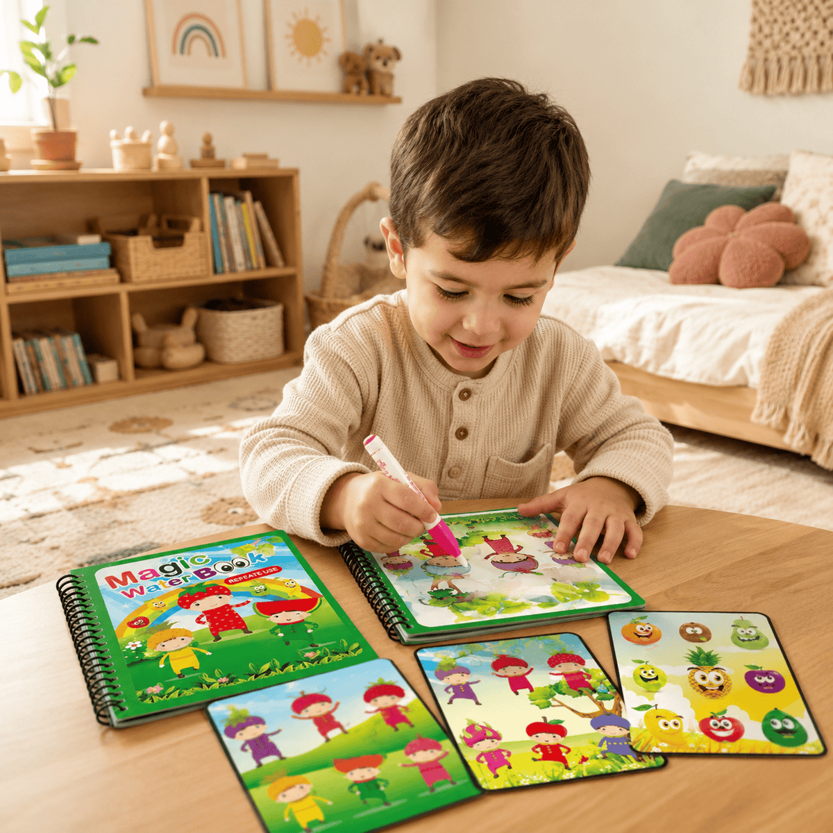 Montessoriland Montessori-Wassermalbuch mit Obstmotiven