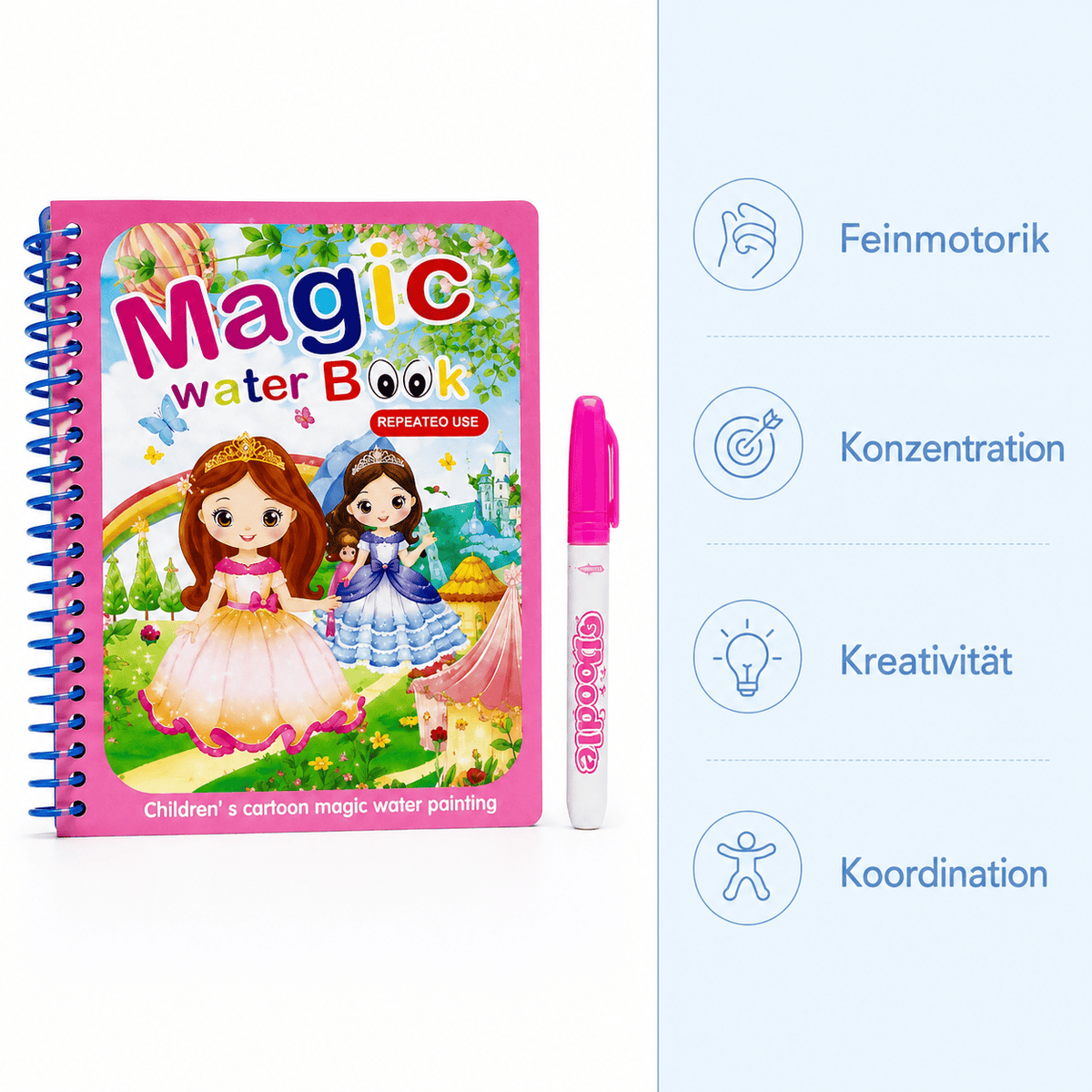 Montessoriland Montessori-Wassermalbuch mit Prinzessinnen