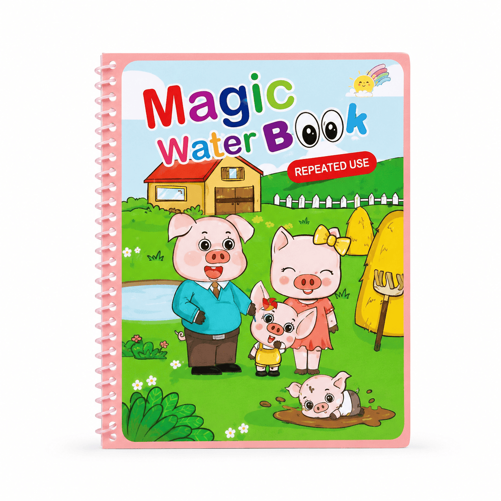 Montessoriland Montessori-Wassermalbuch mit Schweinchenmotiven