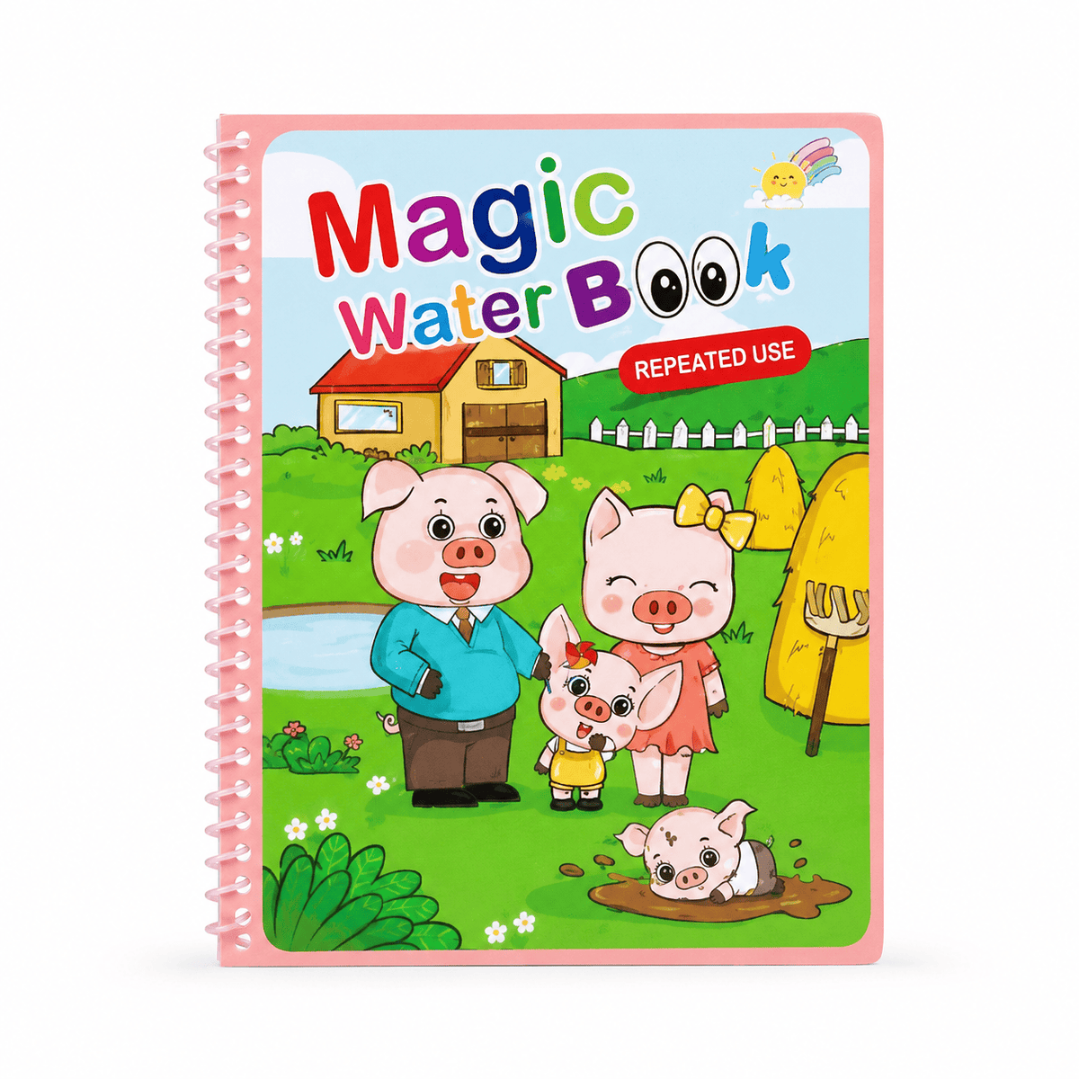 Montessoriland Montessori-Wassermalbuch mit Schweinchenmotiven