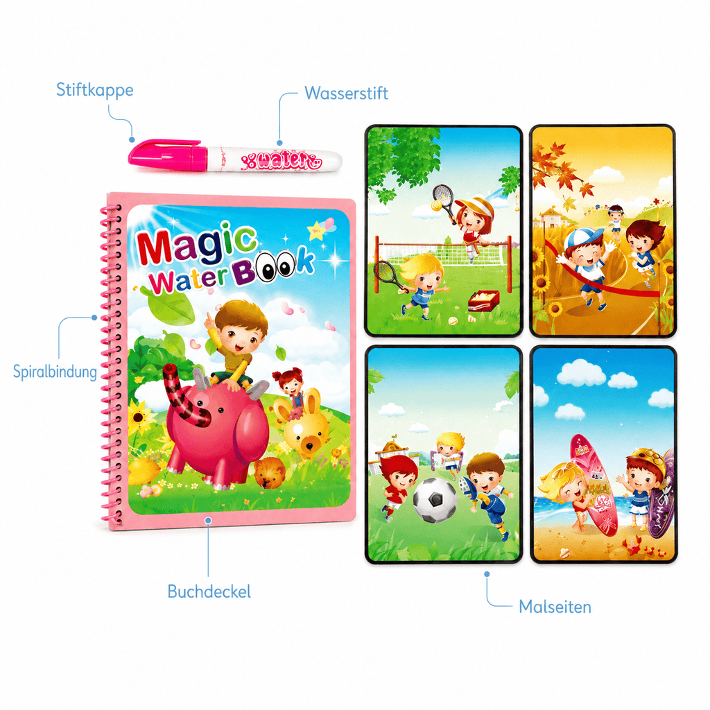 Montessoriland Montessori-Wassermalbuch mit Sportmotiven