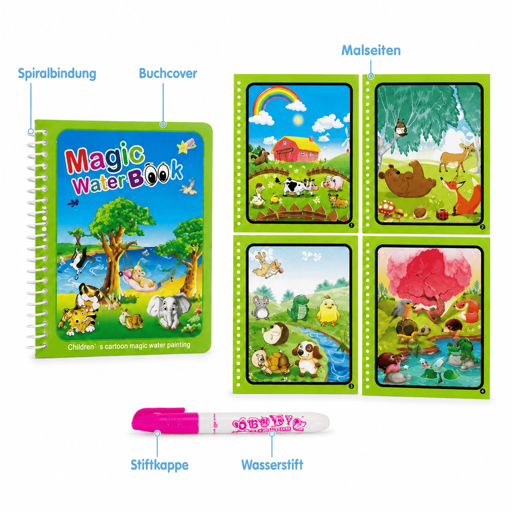 Montessoriland Montessori-Wassermalbuch mit Tiermotiven