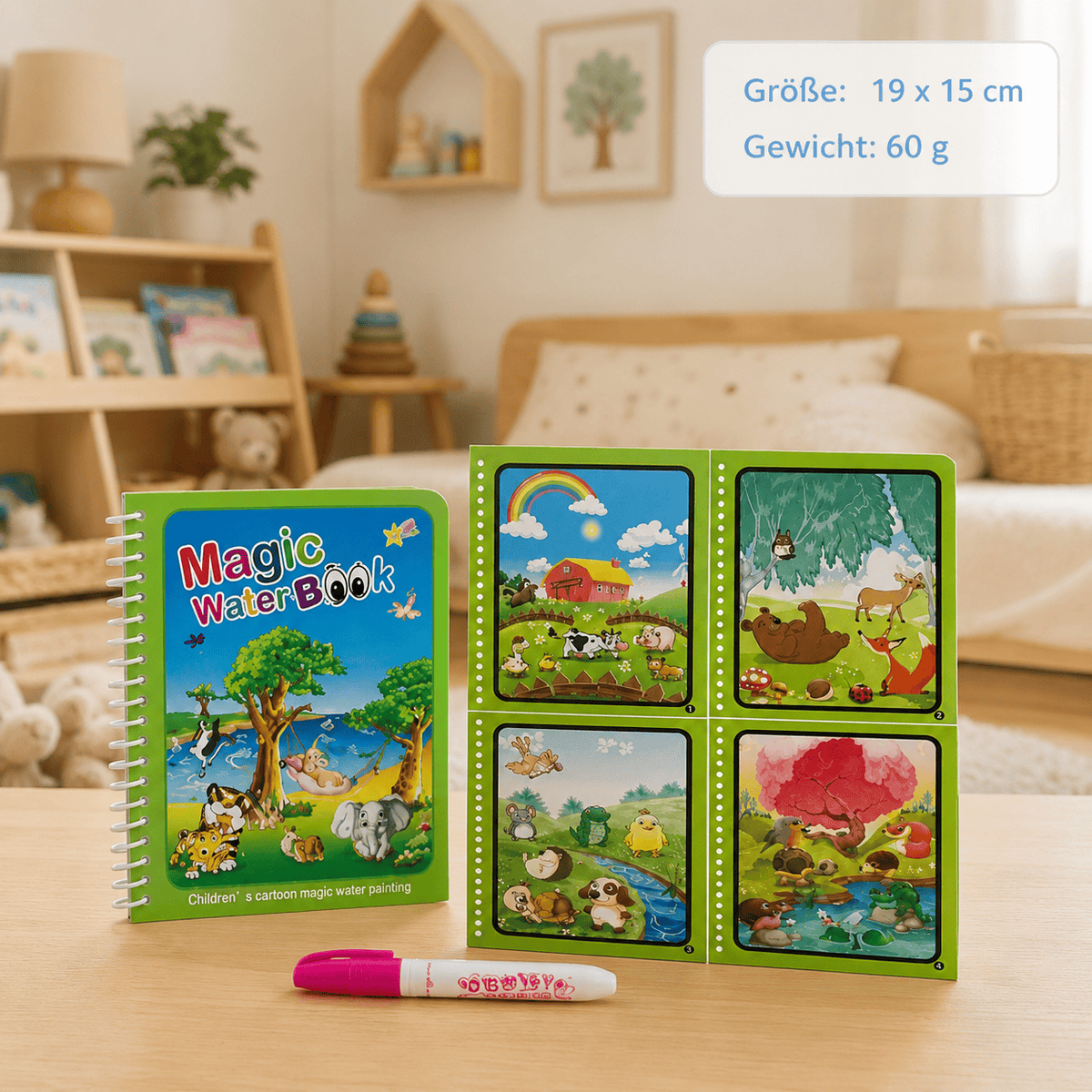 Montessoriland Montessori-Wassermalbuch mit Tiermotiven