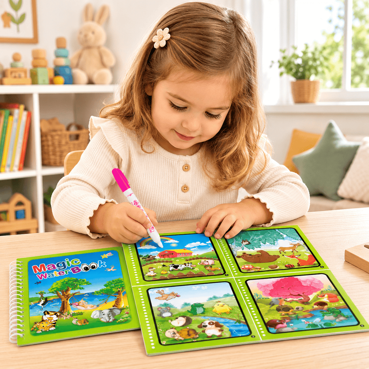 Montessoriland Montessori-Wassermalbuch mit Tiermotiven