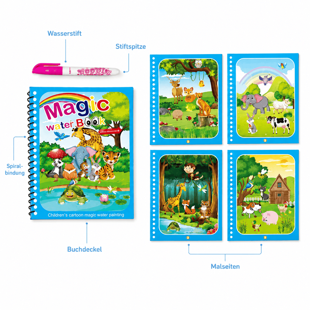 Montessoriland Montessori-Wassermalbuch mit Tiermotiven