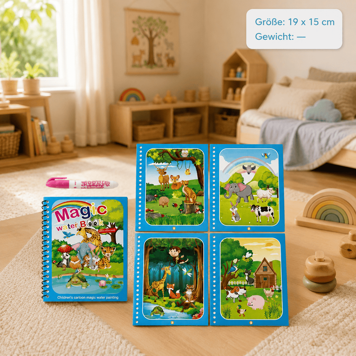 Montessoriland Montessori-Wassermalbuch mit Tiermotiven