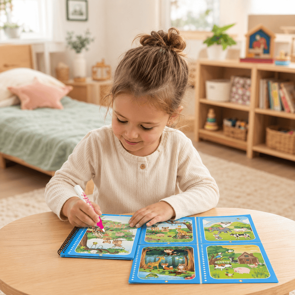 Montessoriland Montessori-Wassermalbuch mit Tiermotiven