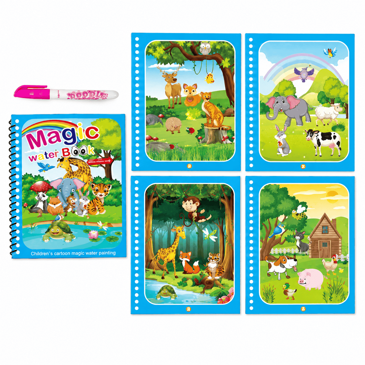 Montessoriland Montessori-Wassermalbuch mit Tiermotiven
