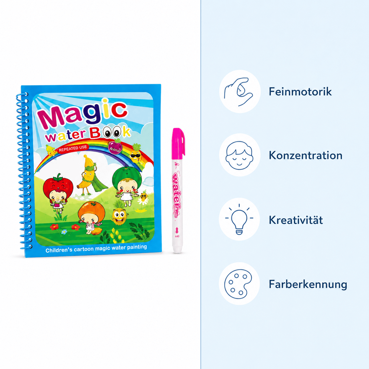 Montessoriland Montessori-Wassermalbuch mit Tiermotiven