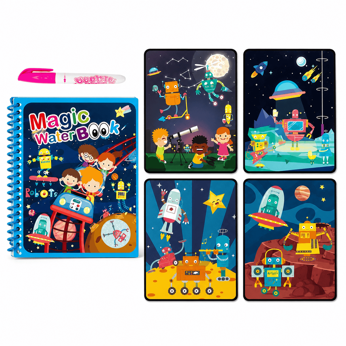 Montessoriland Montessori-Wassermalbuch mit Wasserstift