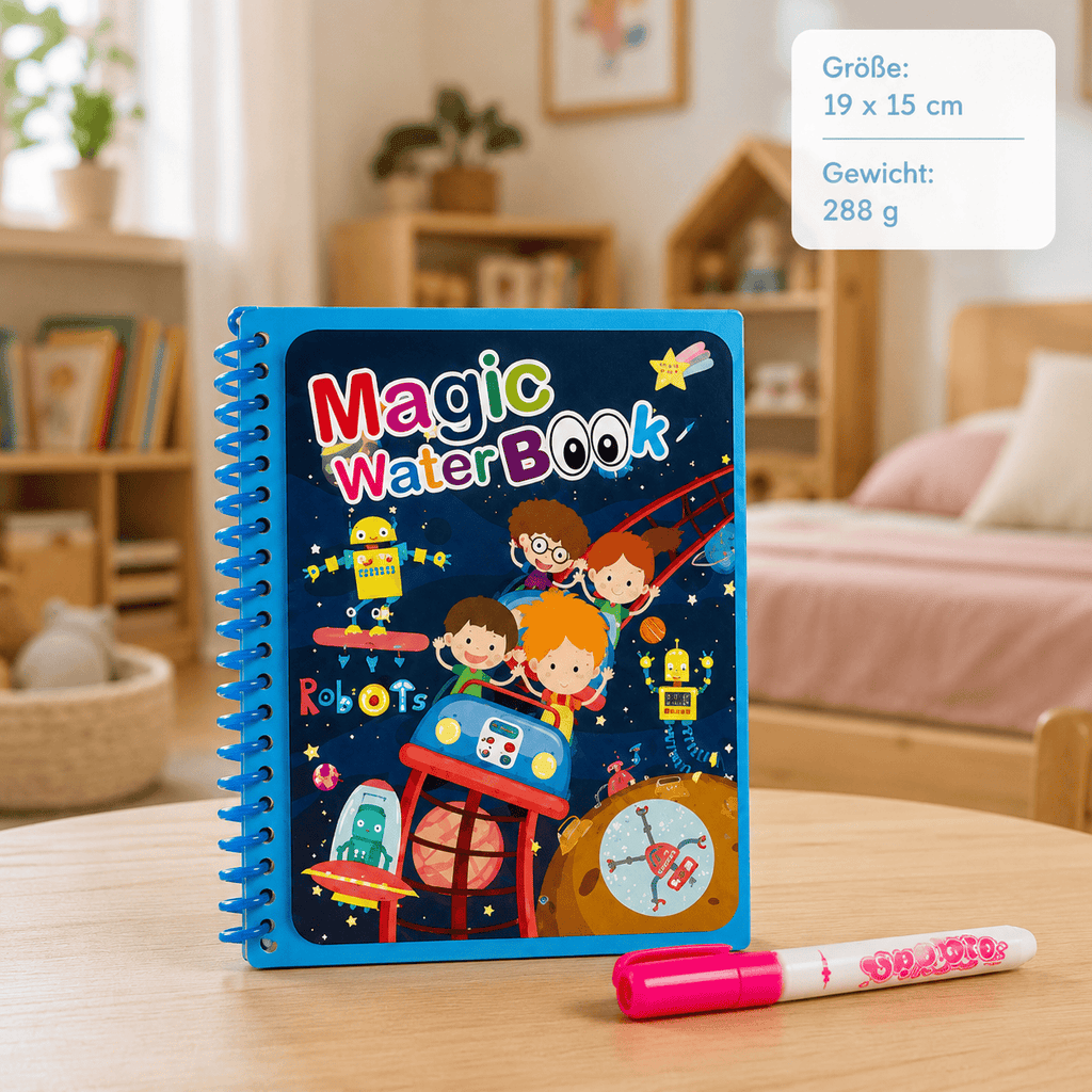 Montessoriland Montessori-Wassermalbuch mit Wasserstift