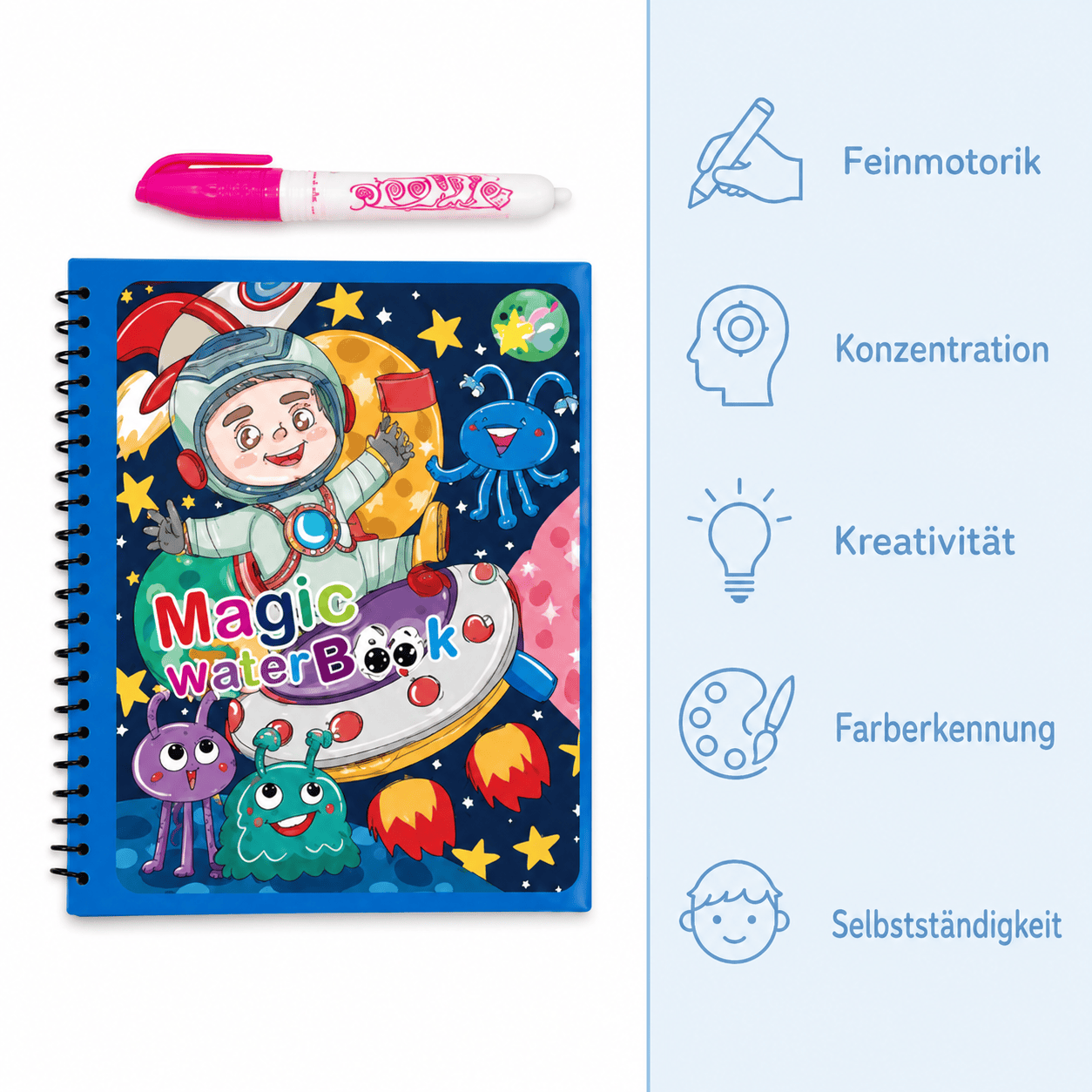 Montessoriland Montessori-Wassermalbuch mit Weltraummotiven Bild