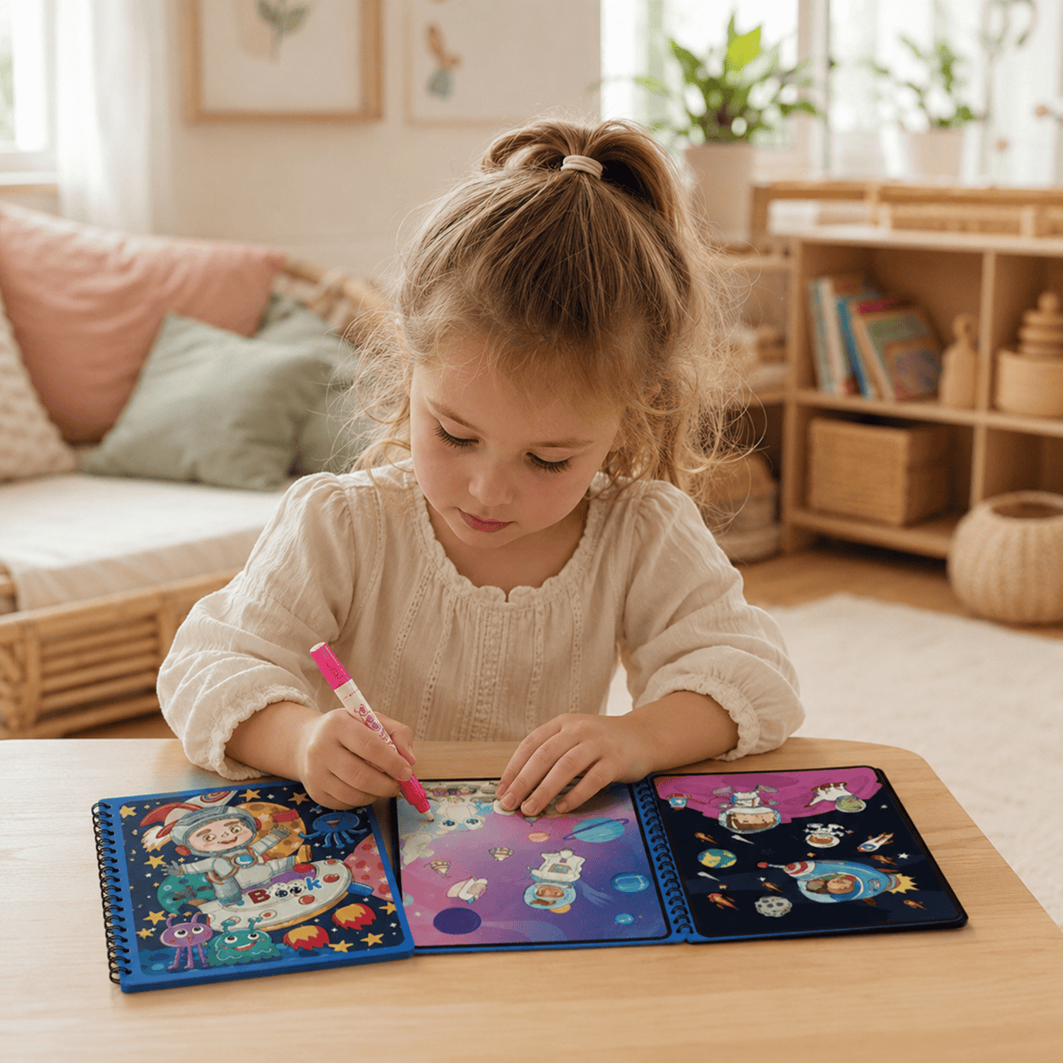 Montessoriland Montessori-Wassermalbuch mit Weltraummotiven