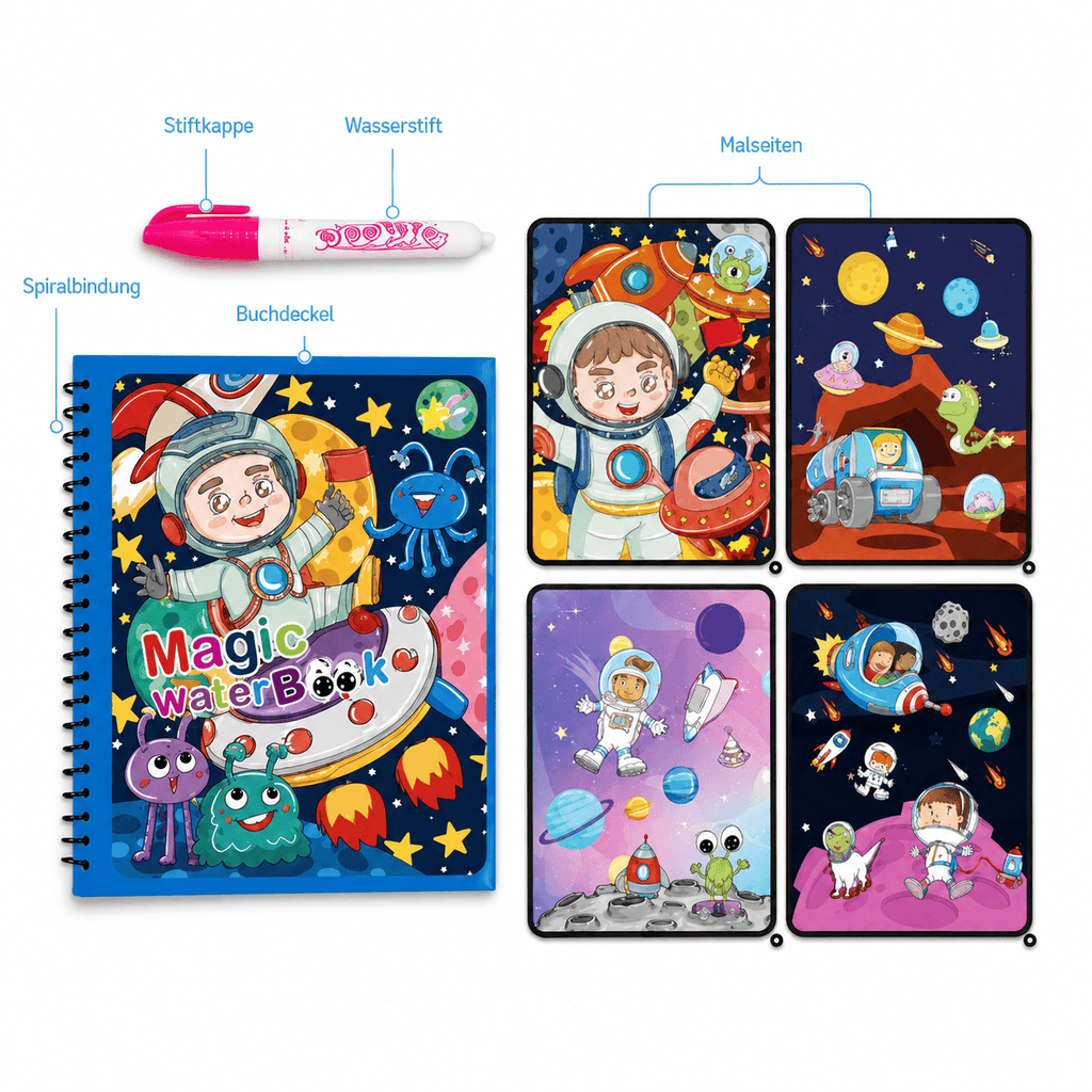 Montessoriland Montessori-Wassermalbuch mit Weltraummotiven
