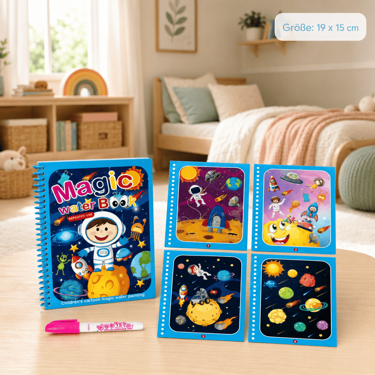 Montessoriland Montessori-Wassermalbuch mit Weltraummotiven