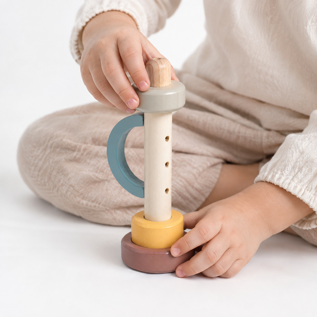 Musical Instruments Montessori Music Baby 0 12 Months Toys Drum Xylophone Kids Early Educational Wooden Instruments Baby Toys - Entrain de jouer fond blanc