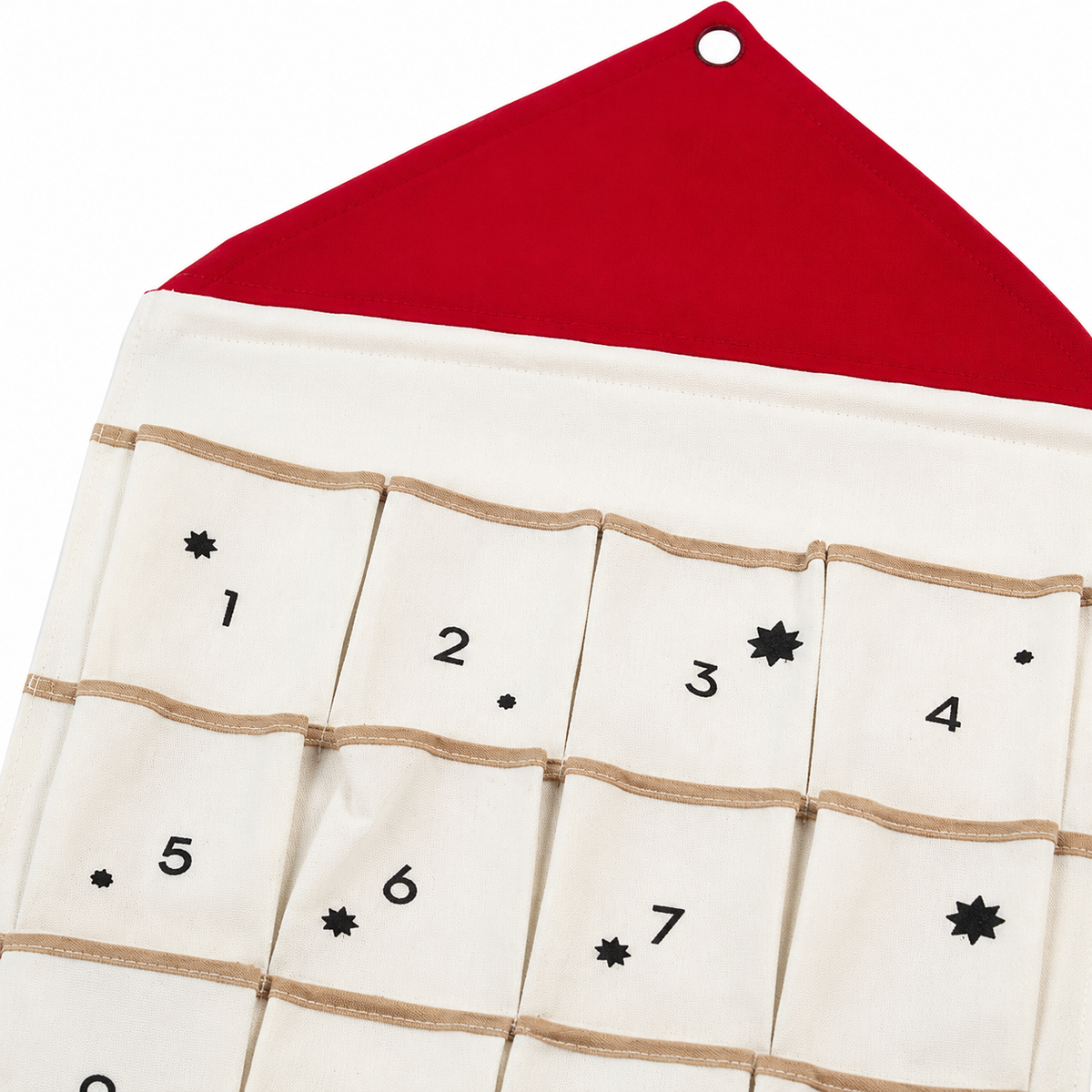 Toddlers Christmas Calendar – Count down to Christmas with joy and surprises! - Red - Close up