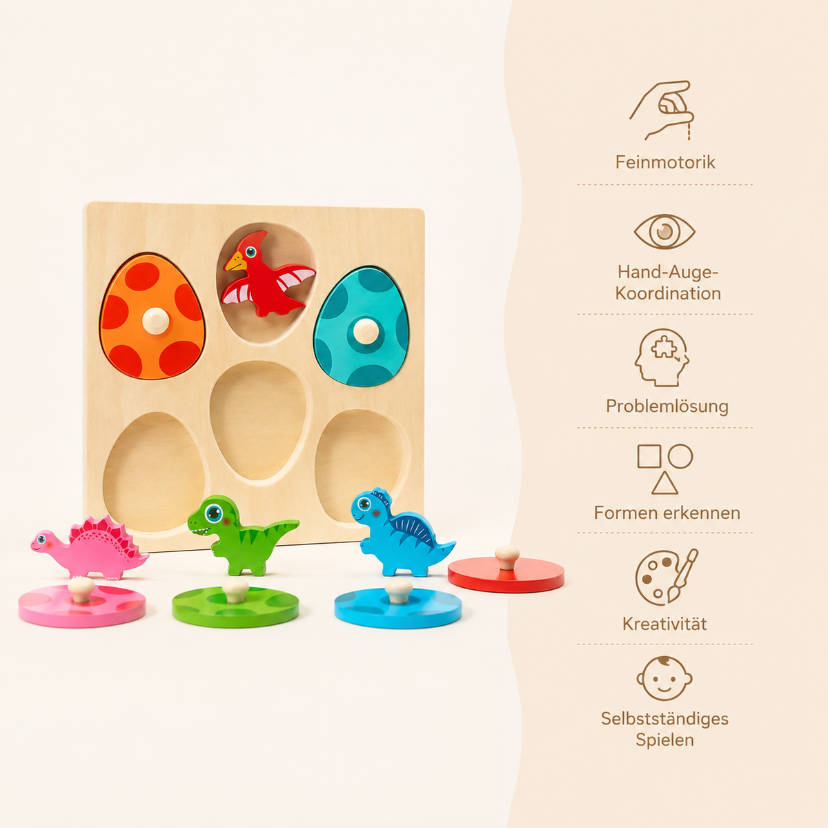 Toddlers Dino Eggs Puzzle - Avec Bénéfices