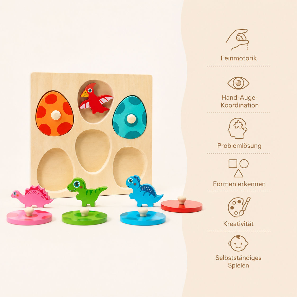 Toddlers Dino Eggs Puzzle - Avec Bénéfices Bild