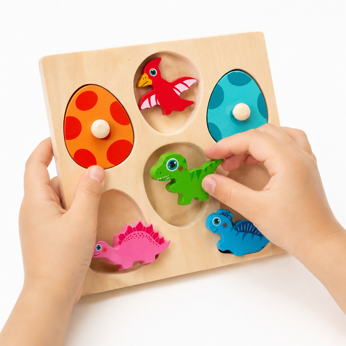 Toddlers Dino Eggs Puzzle - Entrain de jouer, mais avec les caractéristiques